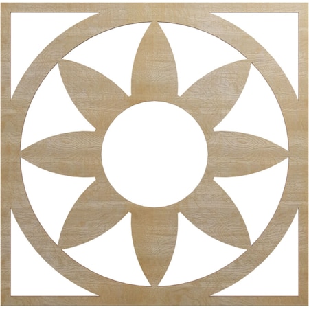 Ekena Millwork Blume Wood Fretwork Pierced Ceiling Medallion, Birch, 26"OD x 9"ID x 1/4"T CMWP26X26X0250BLBI